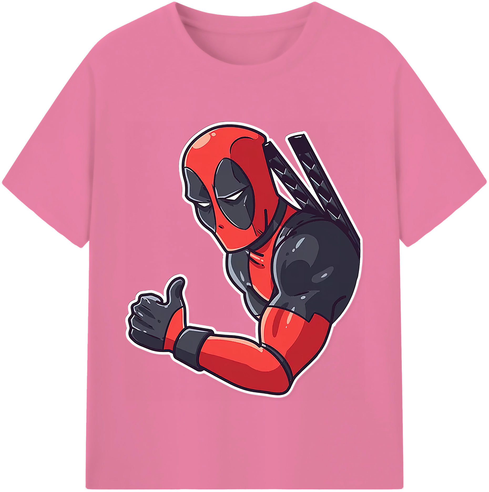 （画像用） Deadpool デッドプール 綿100％半袖Tシャツ（フロントプリント）